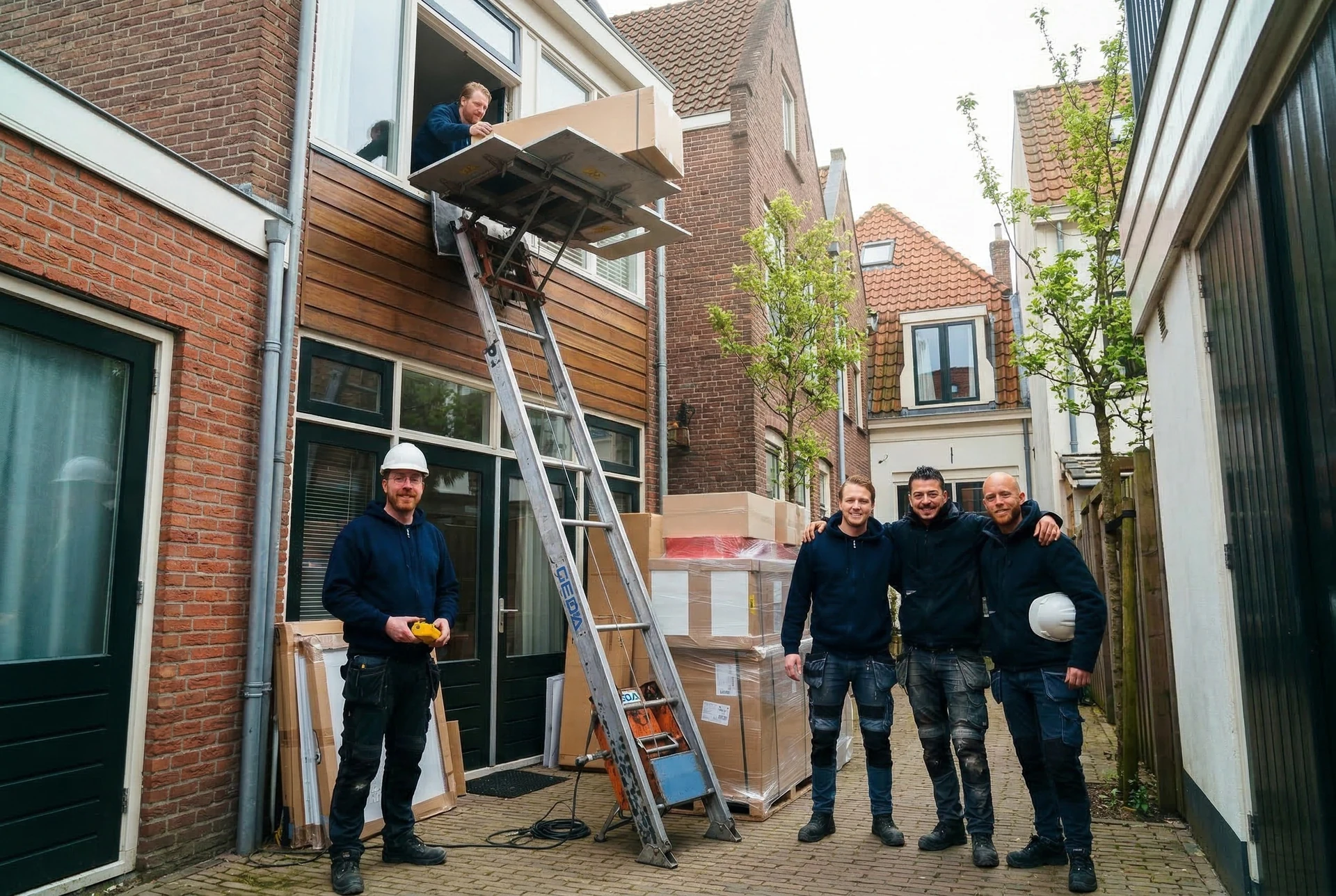 Team Verhuislift Huren Gouda klaar voor spoedopdracht