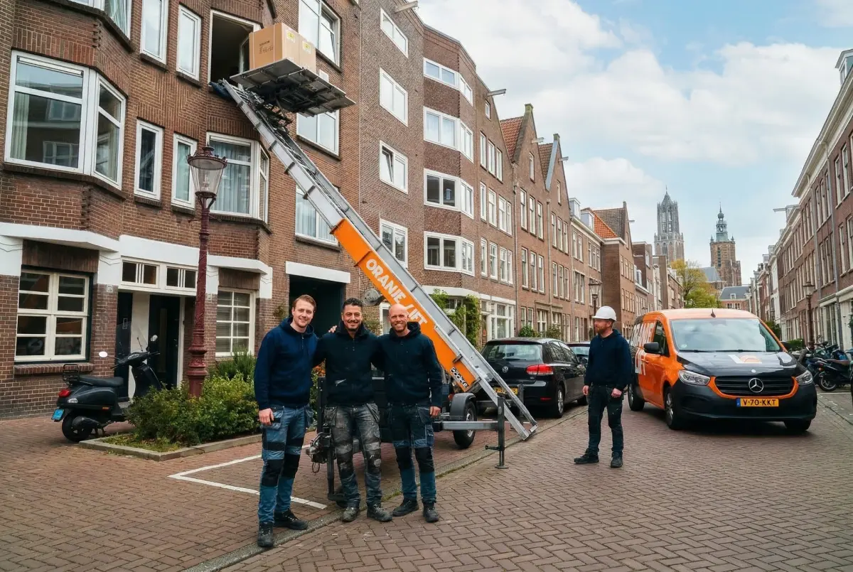 Ladderlift bij appartementencomplex in Goverwelle Gouda