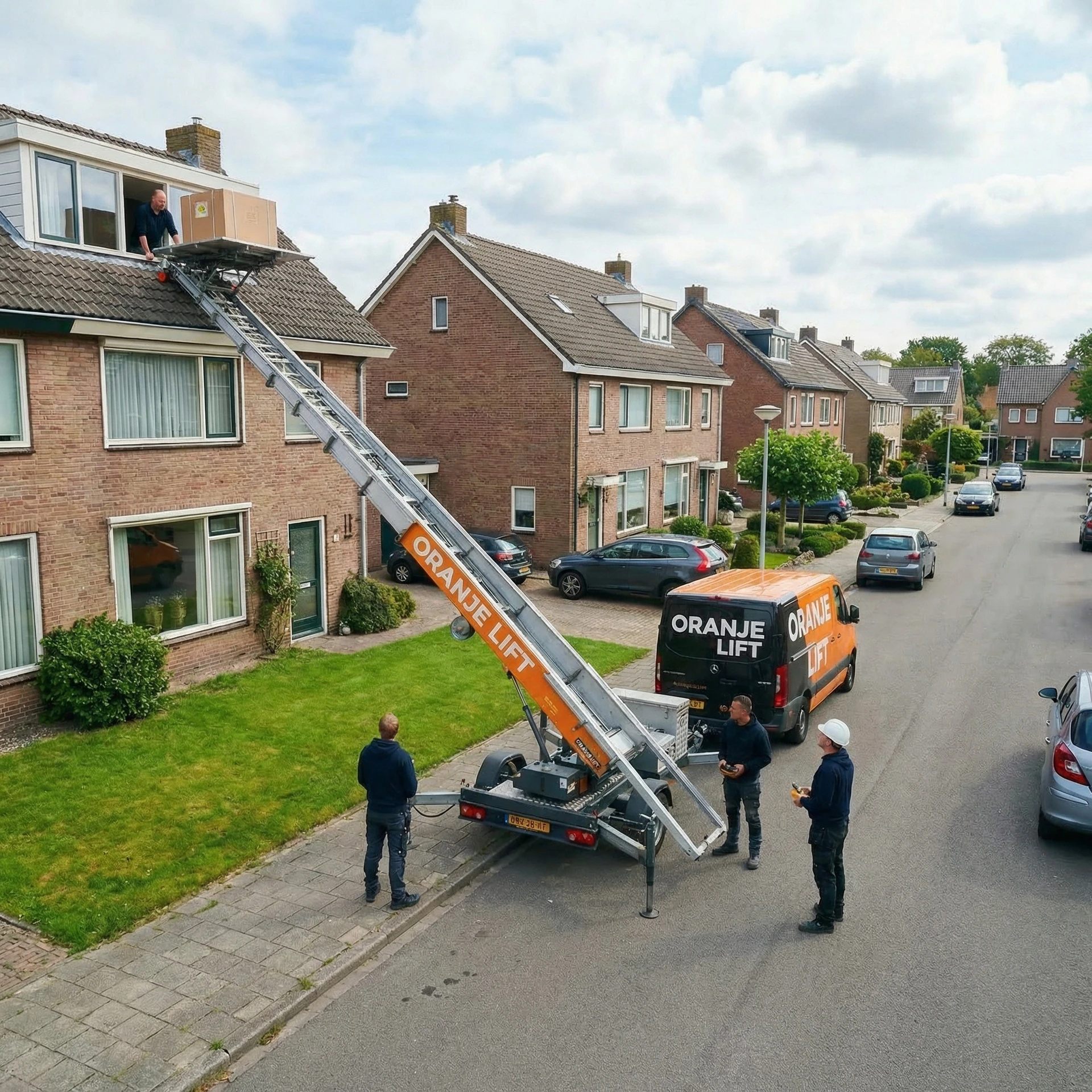 Verhuislift geplaatst in woonwijk Gouda